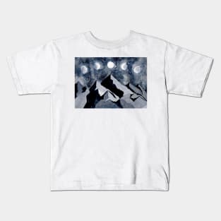 Mountains and moons Kids T-Shirt